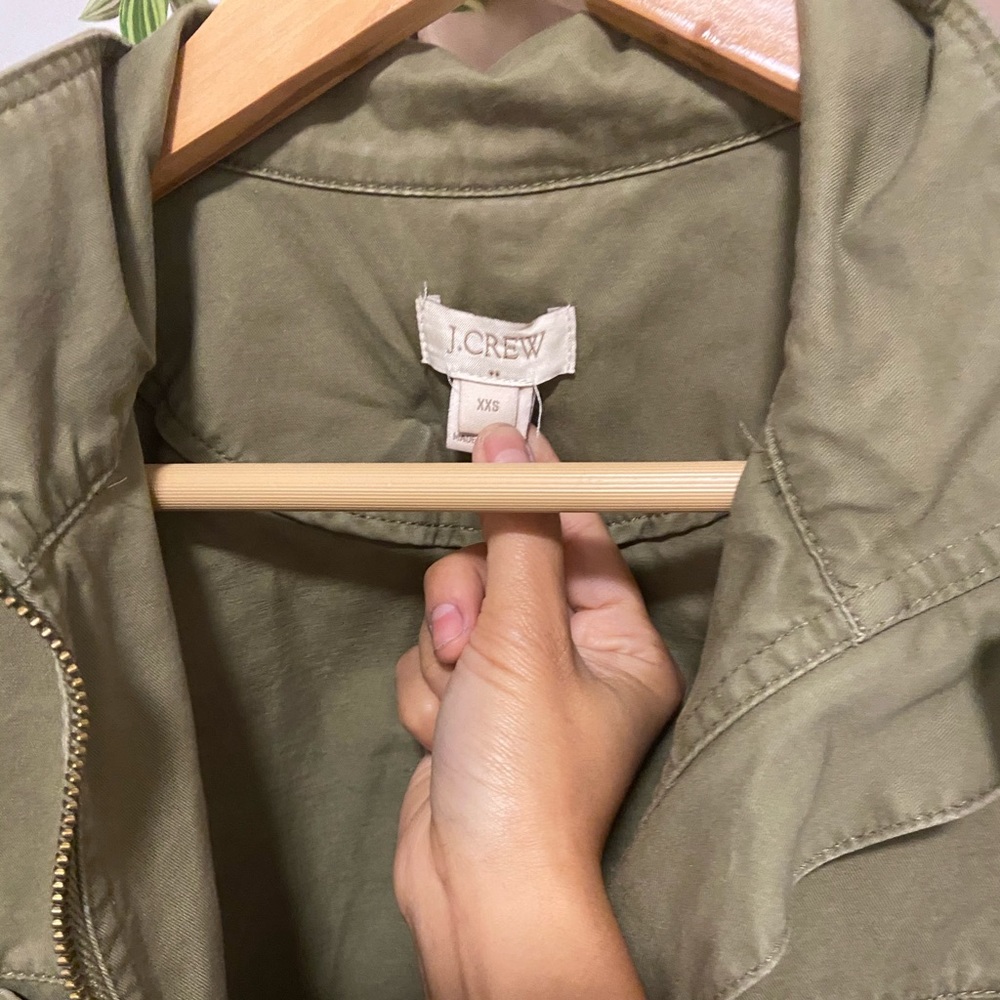 J.Crew Military Olive Green Jacket Sz. XXS Like New - Picture 2 of 5